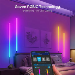 A Photo Of Govee Glide Lively RGBIC Wall Lights (H610A, 6 Pack) – Smart Customizable Indoor Lighting