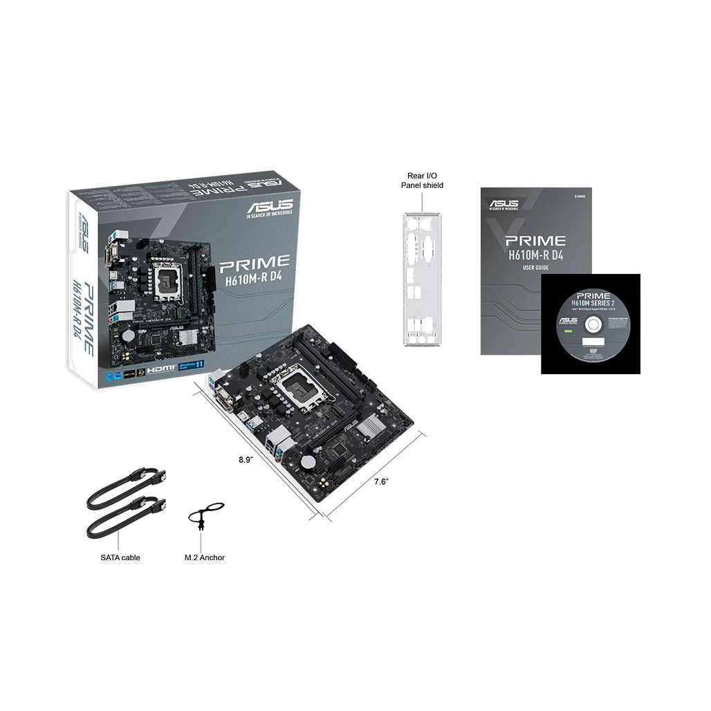 ASUS Prime H610M-R D4 Gaming Motherboard, 32943646277884, Available at 961Souq