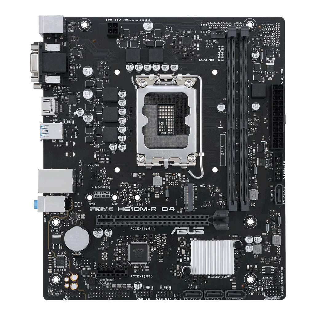 ASUS Prime H610M-R D4 Gaming Motherboard, 32943646441724, Available at 961Souq