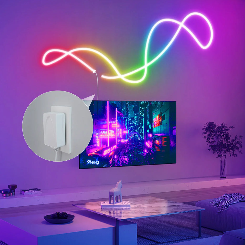 A Photo Of Govee Neon Rope Light H61A2 (16.4FT) – Smart RGBIC LED Strip for Creative Lighting