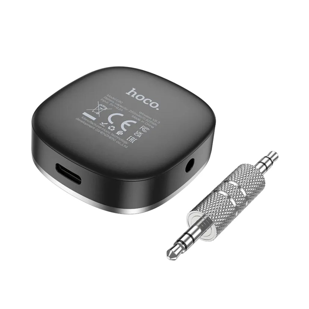 Hoco E80 In-Car AUX Bluetooth Receiver, 33091171647740, Available at 961Souq