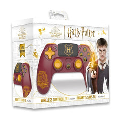 A Photo Of Harry Potter PS4 Wireless Controller - Gryffindor Edition | Licensed Gamepad with Illuminated Buttons & Dual Vibration