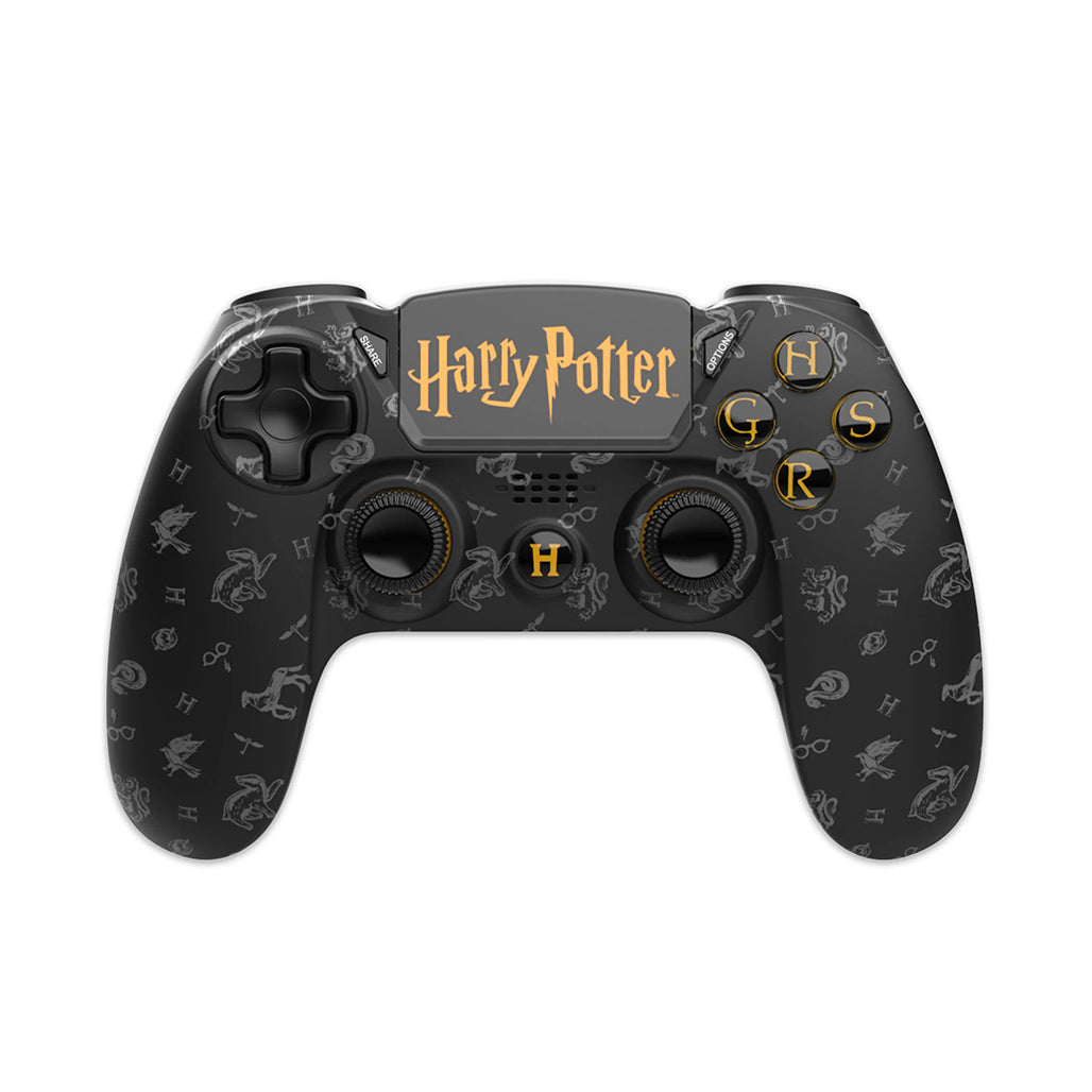 A Photo Of Harry Potter PS4 Wireless Controller - Double Vibration, Illuminated Buttons, 600mAh Battery - Black