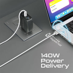 A Photo Of Promate MAGCORD-140PD 140W USB-C to MagSafe 3 Charging Cable for MacBook | High Tensile Strength & 2m Length