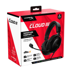 A Photo Of HyperX Cloud III Wired Gaming Headset - Black | 727A8AA - Enhanced Comfort & Superior Sound for Gamers