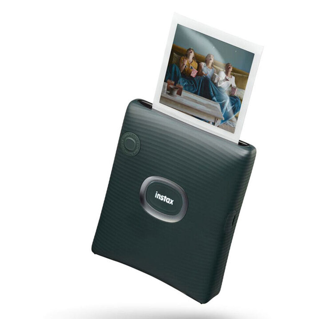 A Photo Of Fujifilm Instax Square Link Smartphone Printer - Midnight Green, AR Effects, 3-color Printing