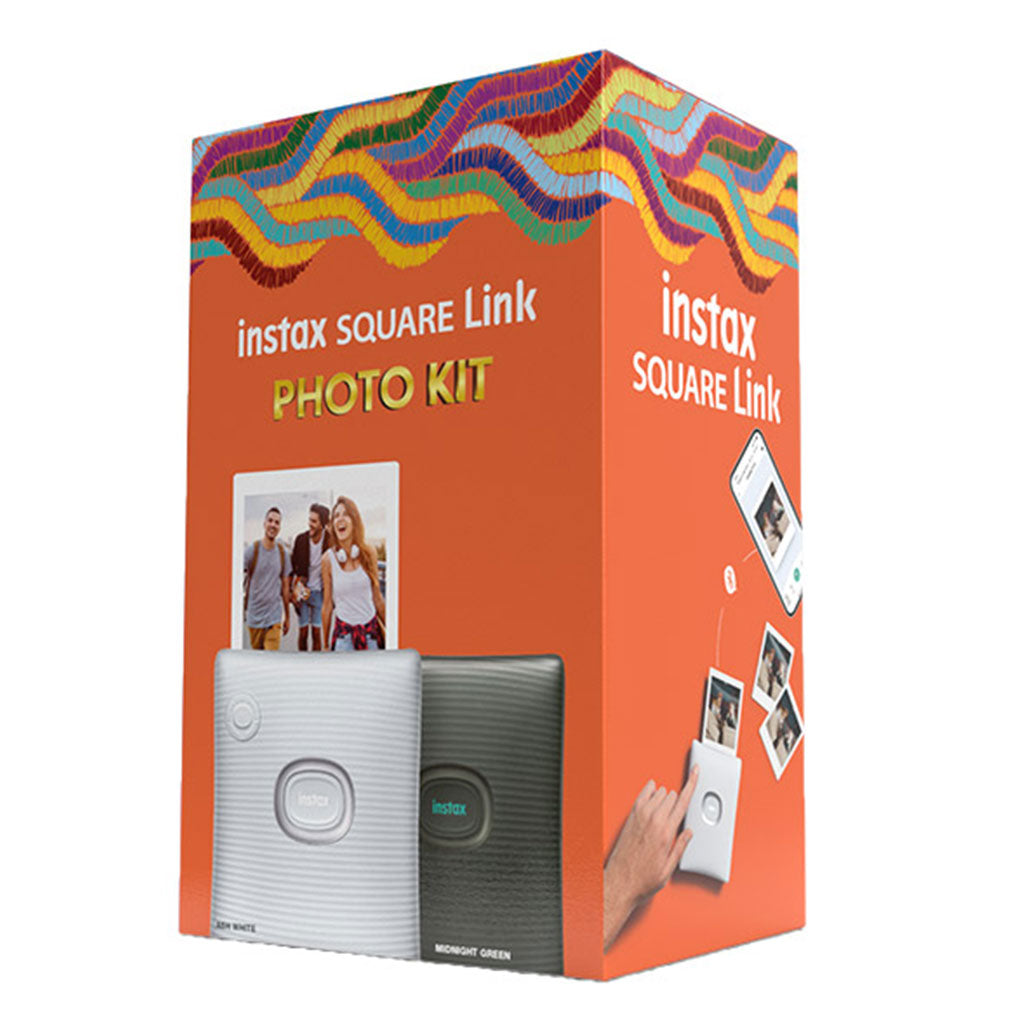 A Photo Of Fujifilm Instax Square Link Smartphone Printer - White, AR Effects, High-Speed Printing