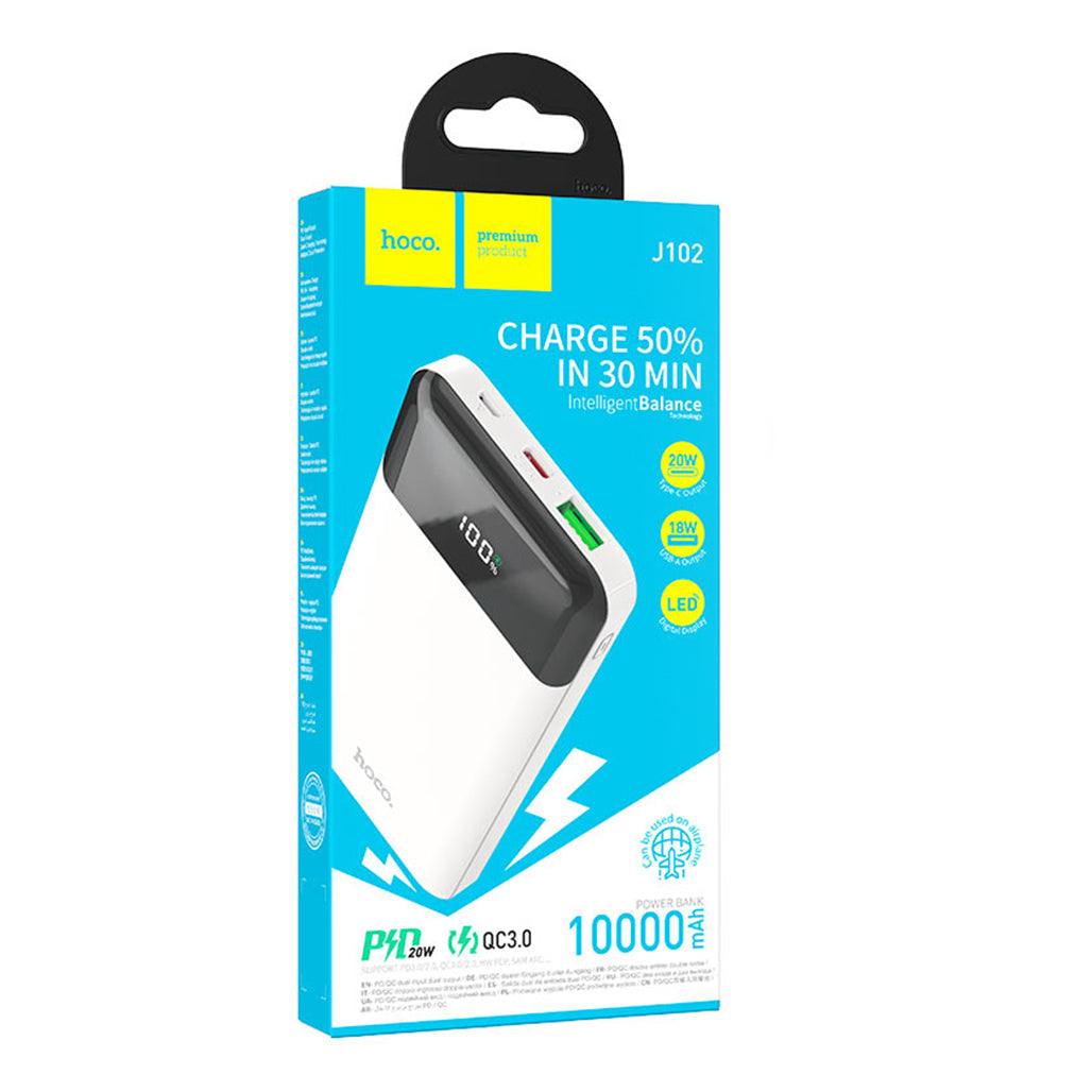 A Photo Of HOCO J102 10000mAh Power Bank with PD20W + QC3.0 Fast Charging