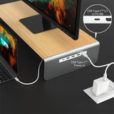 J5Create JCT425 Wood Monitor Stand with Docking Station