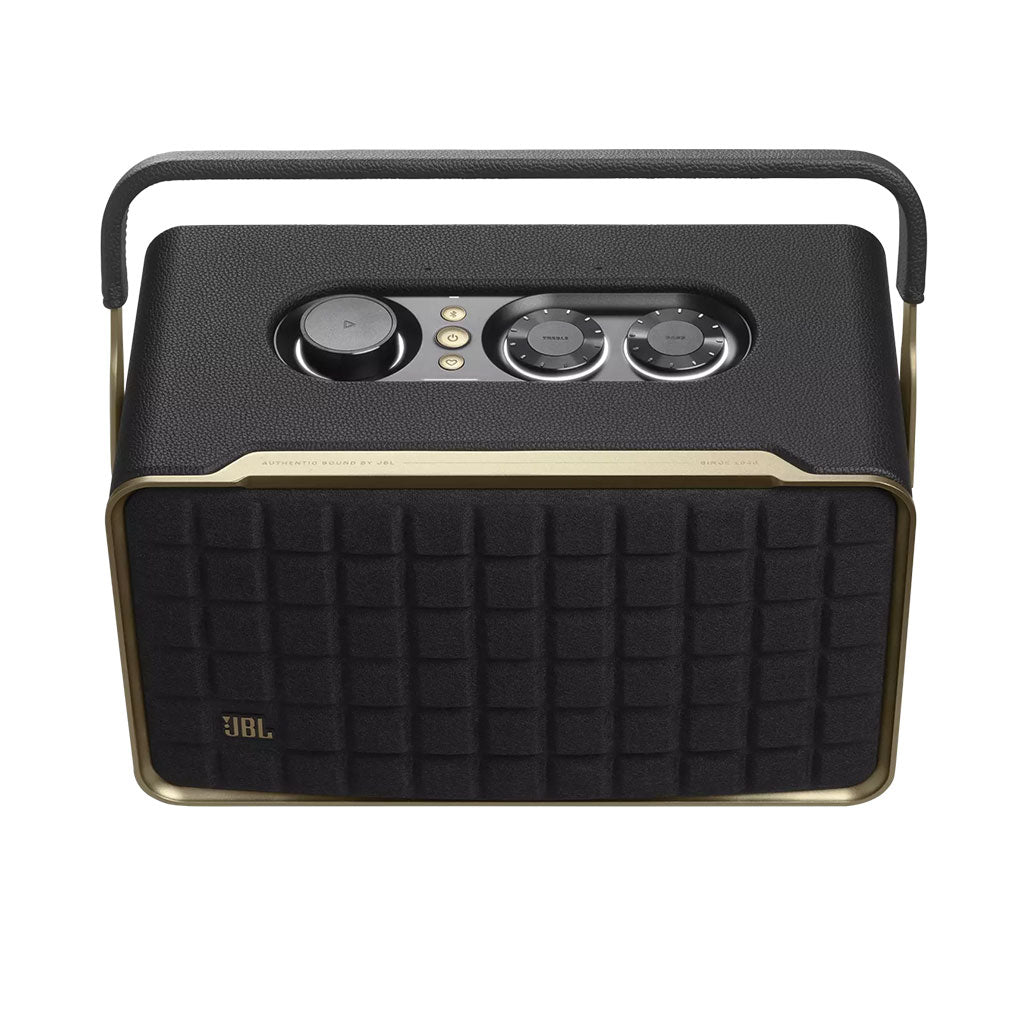 A Photo Of JBL Authentics 300 Portable Smart Home Speaker - Retro Design with Advanced Sound and Built-in Battery