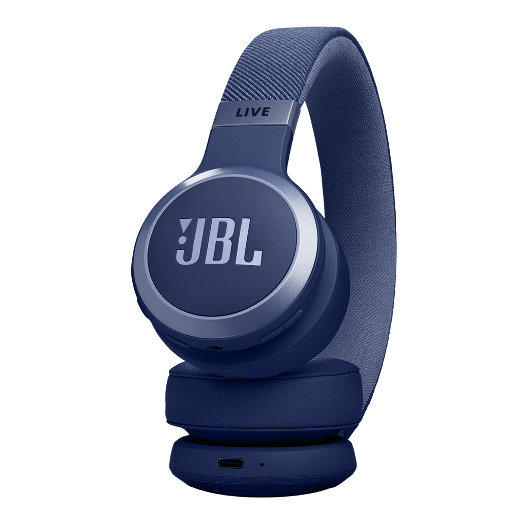 JBL Live 670NC Wireless On-Ear Headphones with True Adaptive Noise Cancellation - Blue, 32980804108540, Available at 961Souq