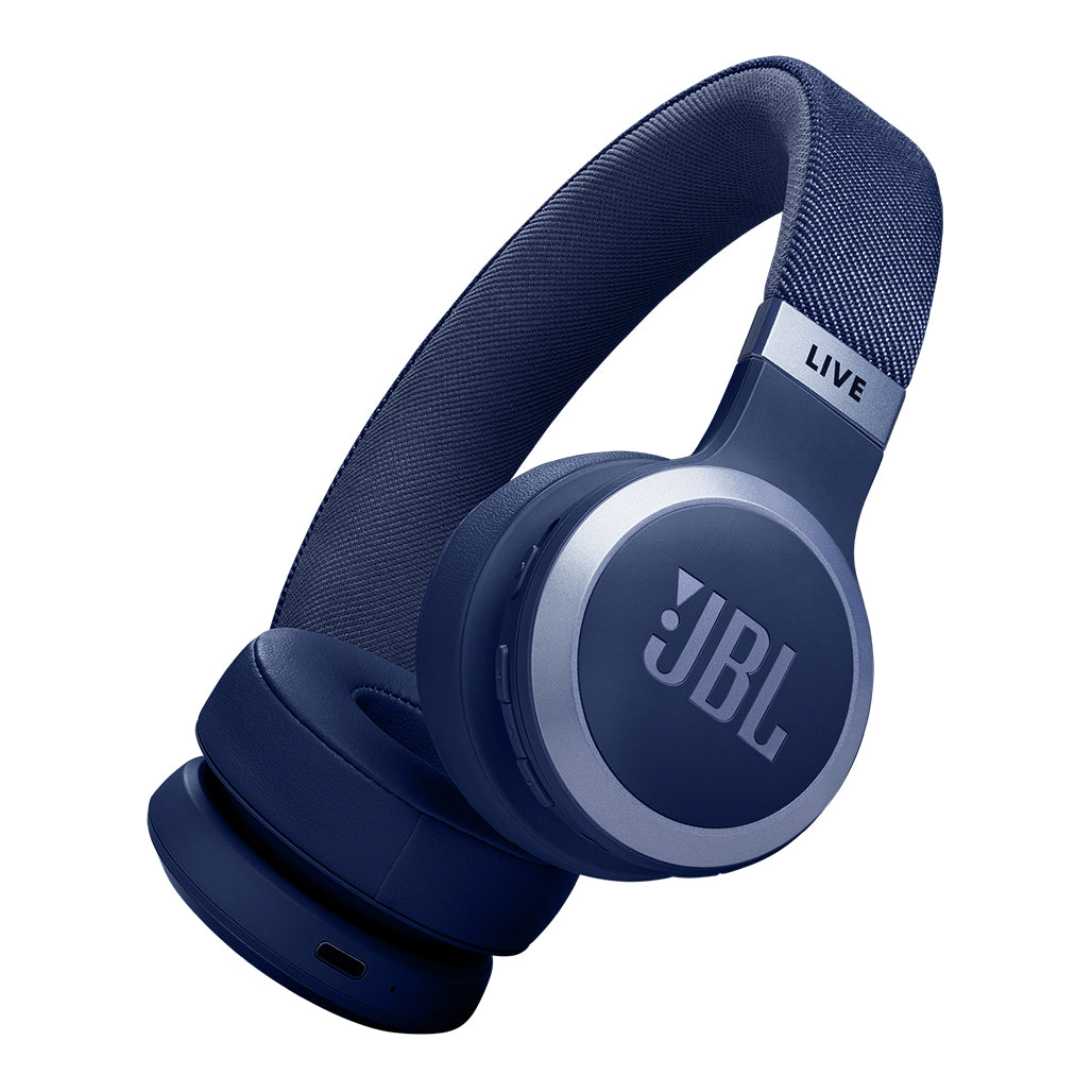 JBL Live 670NC Wireless On-Ear Headphones with True Adaptive Noise Cancellation - Blue, 32980804174076, Available at 961Souq