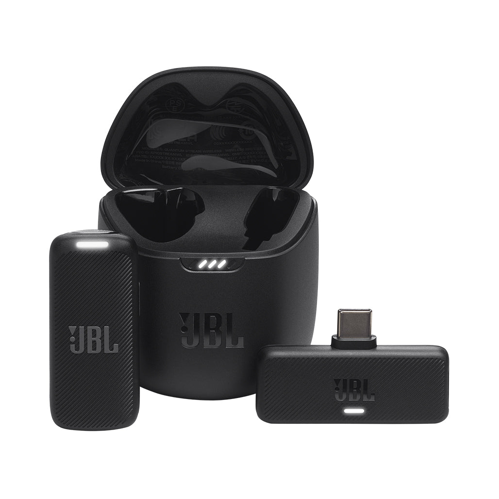 A Photo Of JBL Quantum Stream Wireless USB-C Microphone - Low Latency, Adjustable Mic Gain, and Omnidirectional Recording for Android & Apple Devices