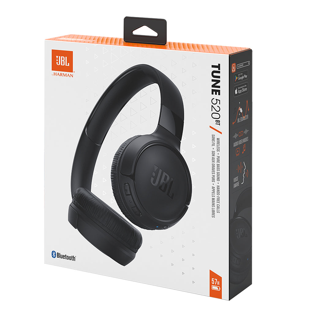 A Photo Of JBL Tune 520BT - Wireless On-Ear Headphones – Premium Pure Bass Sound