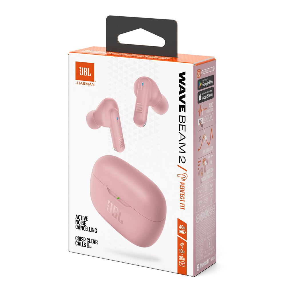 A Photo Of JBL Wave Beam 2 Earbuds – Pure Bass Sound, Active Noise Cancelling, 40-Hour Battery, and Bluetooth 5.3 Wireless Earbuds