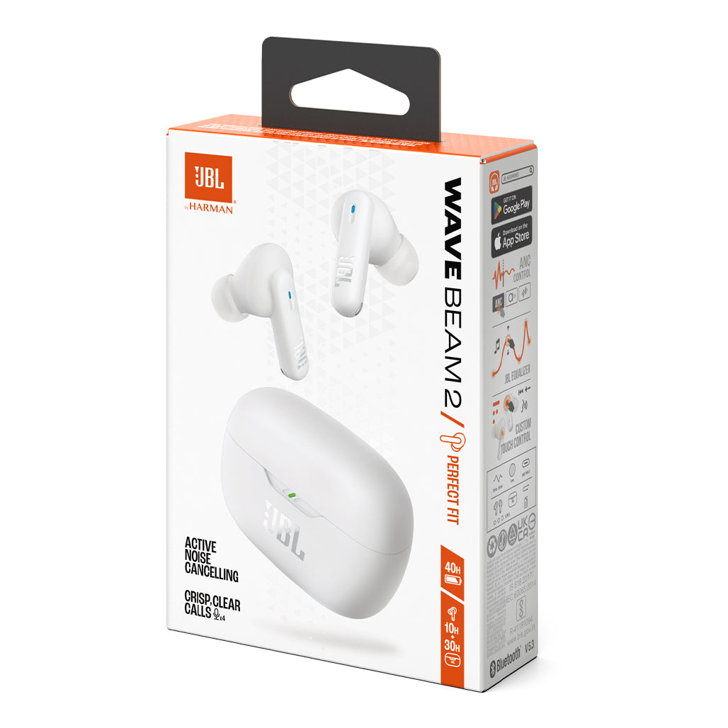 A Photo Of JBL Wave Beam 2 Earbuds – Pure Bass Sound, Active Noise Cancelling, 40-Hour Battery, and Bluetooth 5.3 Wireless Earbuds