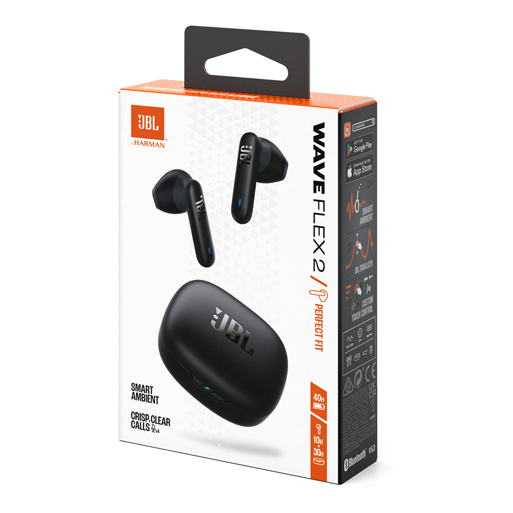 A Photo Of JBL Wave Flex 2 True Wireless Earbuds - Pure Bass Sound, 40H Battery, Smart Ambient, 4-Mic System