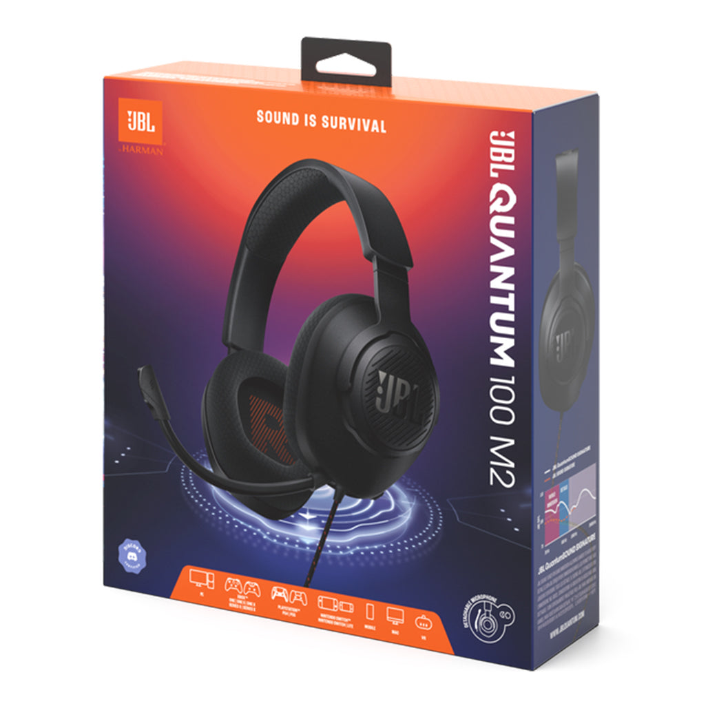 A Photo Of JBL Quantum 100M2 Wired Over-Ear Gaming Headset – Immersive Sound, Detachable Microphone, All-Platform Compatibility