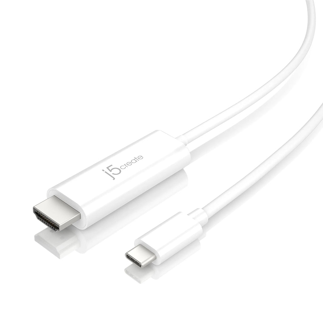 A Photo Of J5Create USB-C® to 4K HDMI™ Cable JCC153 – DisplayPort™ Alt Mode Compatible, 60Hz 4K HDR Support, Plug-and-Play for MacBook®, Chromebook®, Laptops