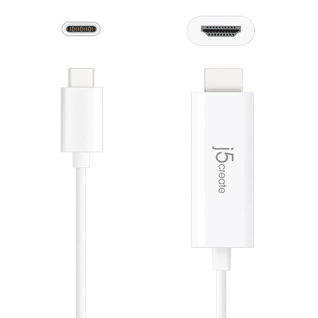 A Photo Of J5Create USB-C® to 4K HDMI™ Cable JCC153 – DisplayPort™ Alt Mode Compatible, 60Hz 4K HDR Support, Plug-and-Play for MacBook®, Chromebook®, Laptops