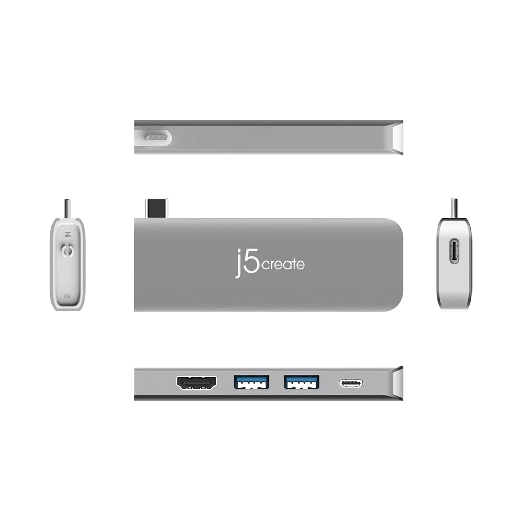 A Photo Of J5Create ULTRADRIVE USB-C™ Dual-Display Modular Dock JCD387 – 4K HDMI, 100W Power Delivery, USB 3.1 Gen 1, SD & microSD Support