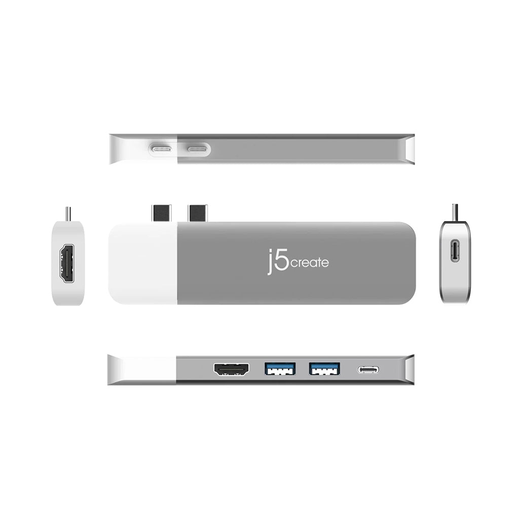 A Photo Of J5Create ULTRADRIVE USB-C™ Dual-Display Modular Dock JCD387 – 4K HDMI, 100W Power Delivery, USB 3.1 Gen 1, SD & microSD Support