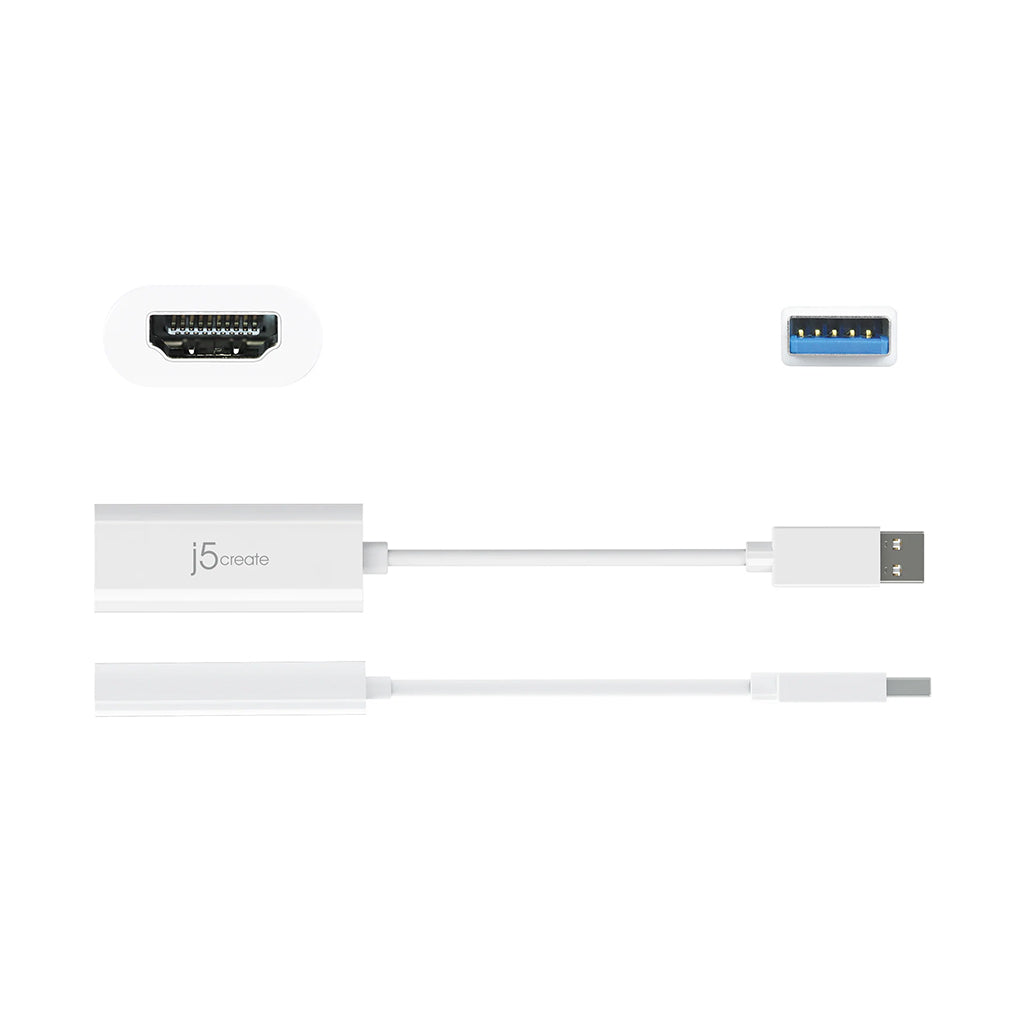 A Photo Of J5Create USB™ to HDMI™ Multi-Monitor Adapter JUA254 – Windows® and Mac® Compatible, 1080p HD Display, Plug-and-Play Support