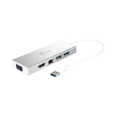 A Photo Of J5Create USB™ 3.0 Mini Dock JUD380 - Dual Display HDMI™ & VGA, Gigabit Ethernet, USB™ Hub for Mac & Windows