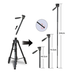 A Photo Of Jmary KP-2294 Professional Tripod with 1/4 UNC Screw, 3kg Load Capacity, and 179cm Maximum Height