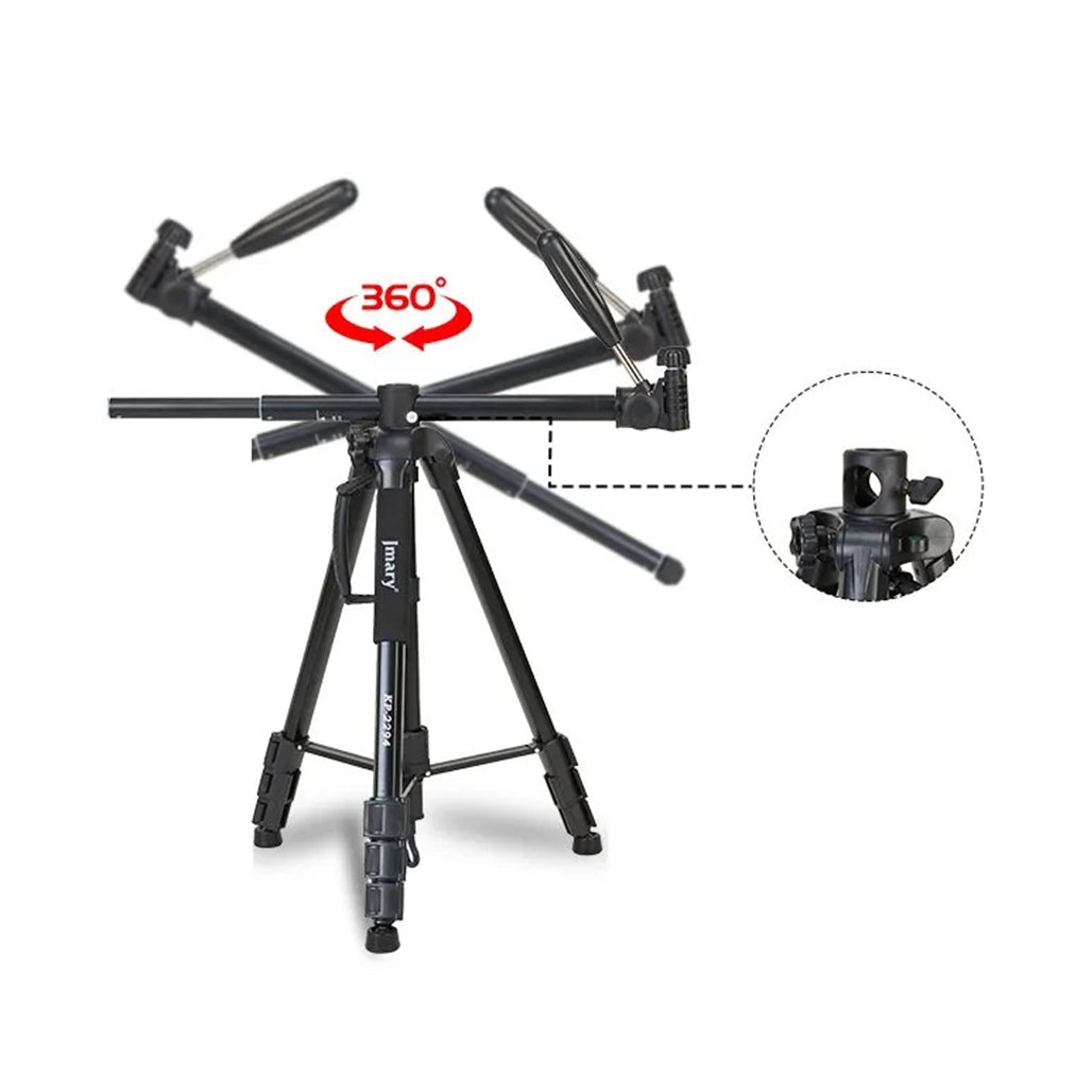 A Photo Of Jmary KP-2294 Professional Tripod with 1/4 UNC Screw, 3kg Load Capacity, and 179cm Maximum Height