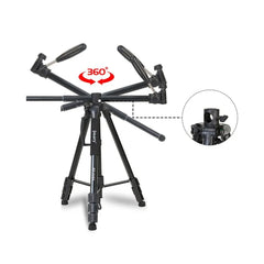 A Photo Of Jmary KP-2294 Professional Tripod with 1/4 UNC Screw, 3kg Load Capacity, and 179cm Maximum Height