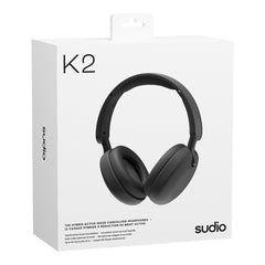 Sudio K2 - Over-Ear Hybrid ANC Headphones, Noise Cancelling, Dual Mic