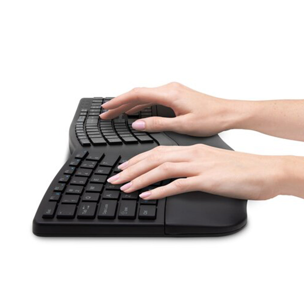 A Photo Of Kensington Pro Fit® Ergo Wireless Keyboard and Mouse – Ergonomist-Approved Comfort with Spill-Proof Design