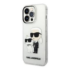 A Photo Of Karl Lagerfeld - IML Glitter NFT Karl & Choupette Hard Case - For iPhone 15 Pro