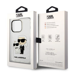 A Photo Of Karl Lagerfeld - IML Glitter NFT Karl & Choupette Hard Case - For iPhone 15 Pro