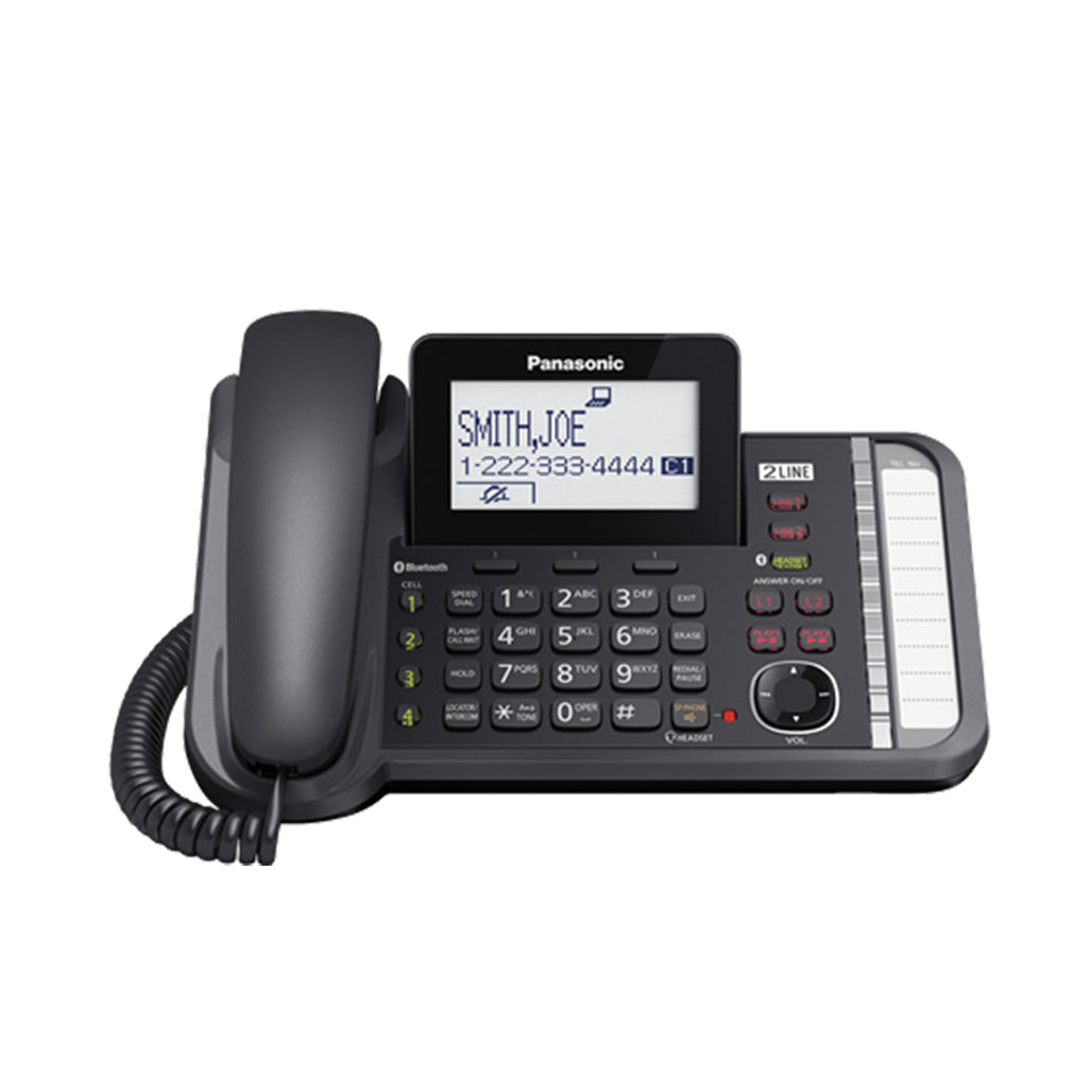 A Photo Of Panasonic KX-TG9582 Corded/Cordless Phone – Advanced 2-Line Operation with Bluetooth & Outlook Integration