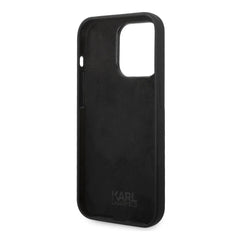 A Photo Of Karl Lagerfeld - Silicone Black Case - for iPhone 14 Pro Max