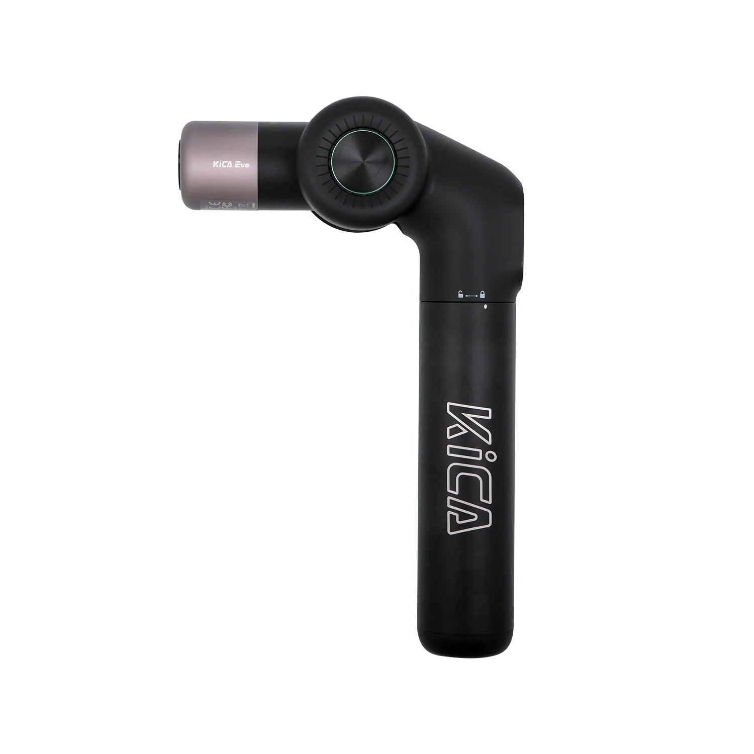 A Photo Of KiCA Evo - Professional Massage Gun with Foldable Design, Extendable Handle, and Heat Function