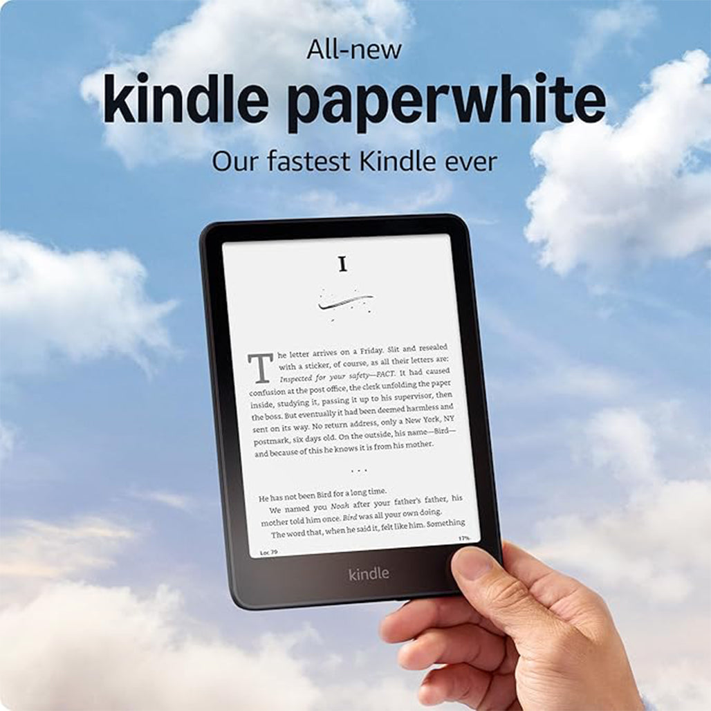 A Photo Of Kindle Paperwhite (12th Gen, 2024) – 7” Waterproof e-Reader with 16GB Storage, Adjustable Warm Light, Long Battery Life, and Faster Performance