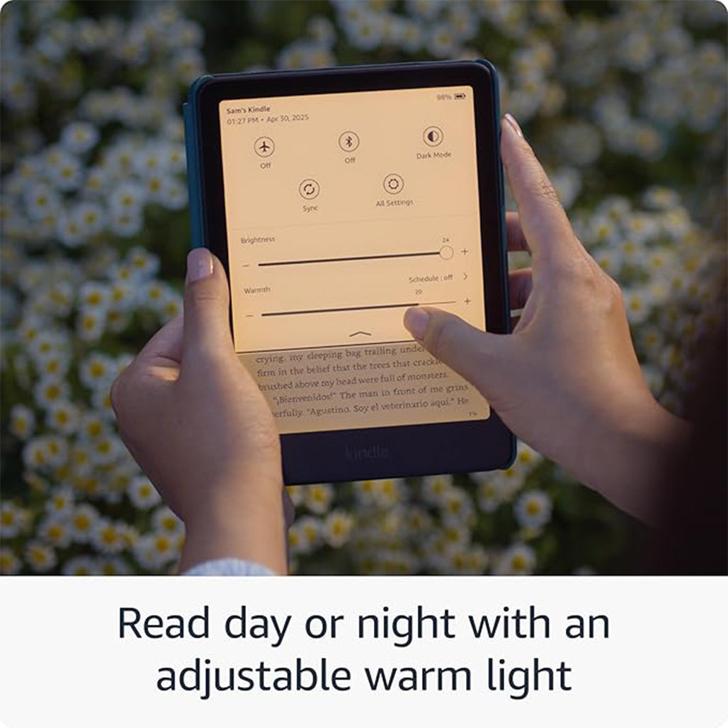 A Photo Of Kindle Paperwhite (12th Gen, 2024) – 7” Waterproof e-Reader with 16GB Storage, Adjustable Warm Light, Long Battery Life, and Faster Performance