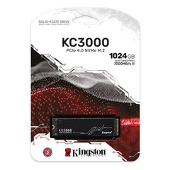 A Photo Of Kingston KC3000 1TB PCIe 4.0 NVMe M.2 SSD – High-Performance Storage for Desktop and Laptop PCs