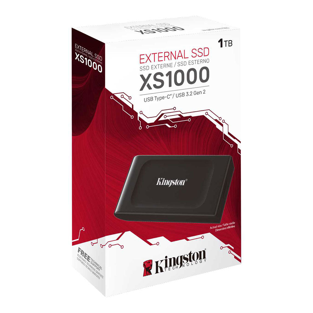 A Photo Of Kingston XS1000 Portable SSD - 1TB | High-Speed, Compact External Storage Solution | SXS1000/1000G