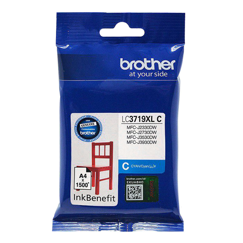 A Photo Of Brother LC3719XLC Cyan Ink Cartridge