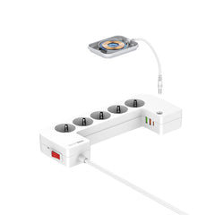 A Photo Of LDNIO SN5311W Management Power Strip Box with Wireless Charging – Multi-Function Surge Protector