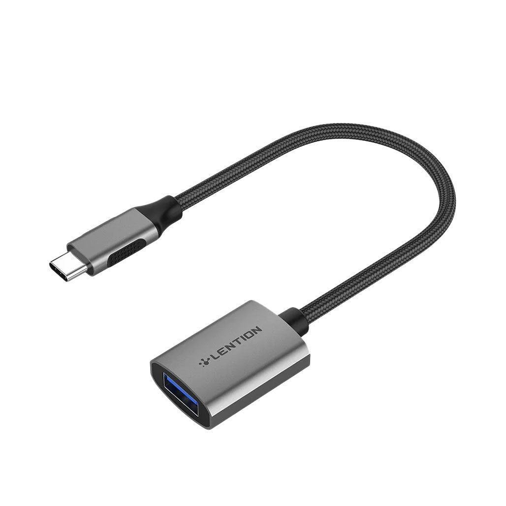 A Photo Of Lention C6 USB-C to USB 3.0 Adapter [2-Pack] | Type C Male to USB A Female OTG Converter (CB-C6)