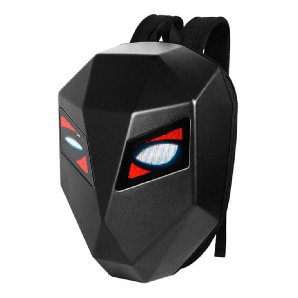 A Photo Of LOY LED Backpack Iron Man - Black | Bluetooth Controlled, Waterproof, with 32x32 Full Color Dot Matrix Display