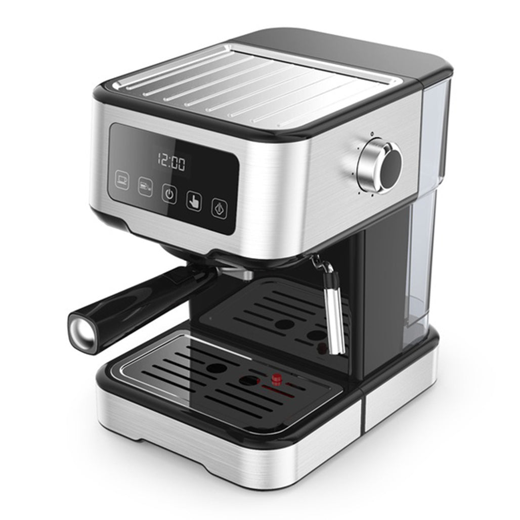 A Photo Of LePresso Digital Coffee Machine with 15 Bar Pressure Pump, Capsule Filter, and Milk Steamer – Black