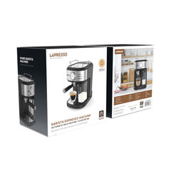 A Photo Of LePresso Coffee Machine – 20 Bar Pressure Pump, Capsule Filter, Milk Froth Nozzle – 1.7L Water Tank, 1050-1250W – Black