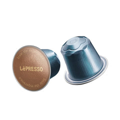 A Photo Of LePresso Aluminum Coffee Capsules for Nespresso Machines – 10pc Ristretto Blend with 70% Arabica, 30% Robusta