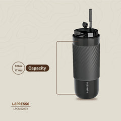 A Photo Of Lepresso Thermal Tumbler with Infusion Filter - 520ml Stainless Steel Insulated Bottle with Reusable Straw